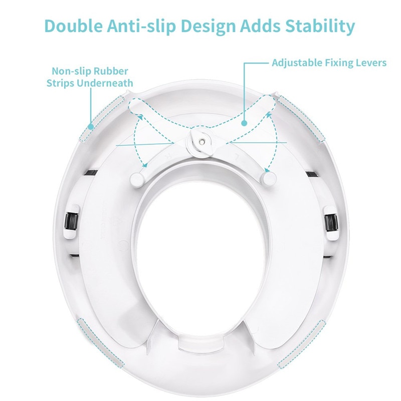 Multifunctiona Baby Potty Training Seat Portable Toddlers Kids Potties Trainer Seats with Soft Cushion Anti-Slip Potty Ring